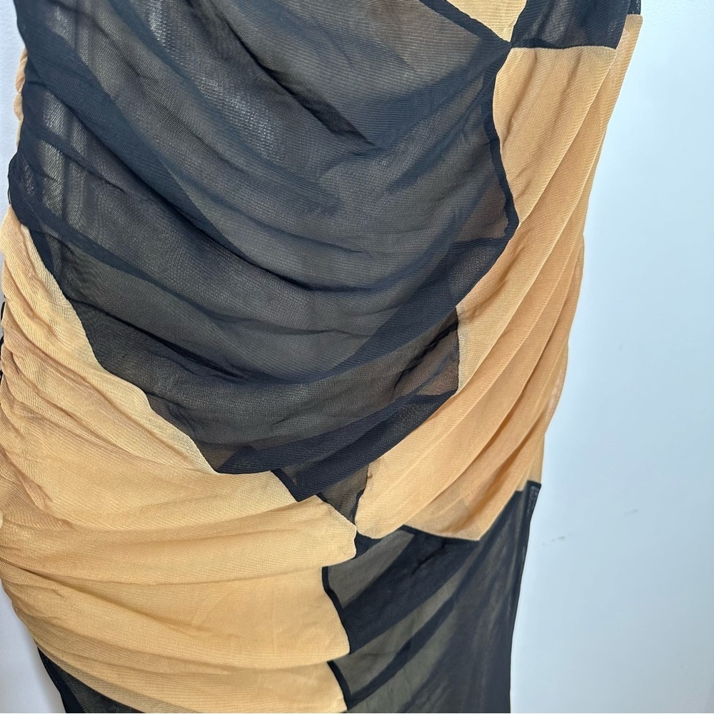 NWOT Retrofete Ford Mesh Dress Black Nude Size Large - Picture 9 of 11